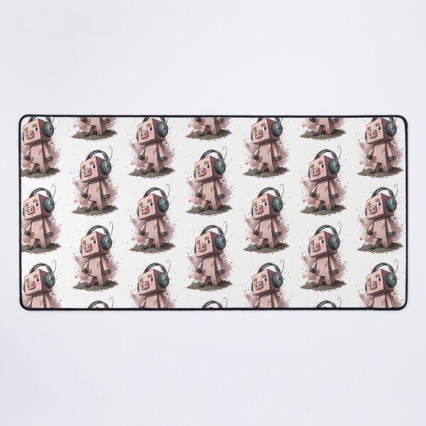 Item preview, Cool Minecraft pig wearing headphones designed and sold by glenwith1na.