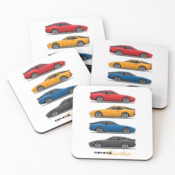 Item preview, Porsche 944 turbo retro color stack Illustration designed and sold by blackdogshop.