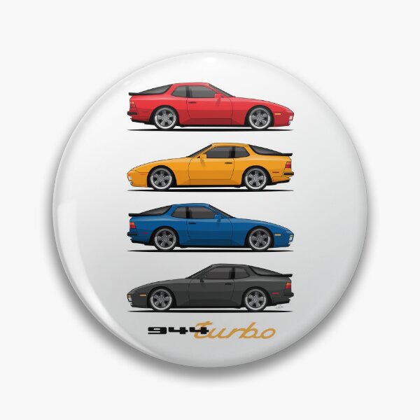 Artikelvorschau, Porsche 944 Turbo Retro-Farbstapel Illustration entworfen und verkauft von blackdogshop.