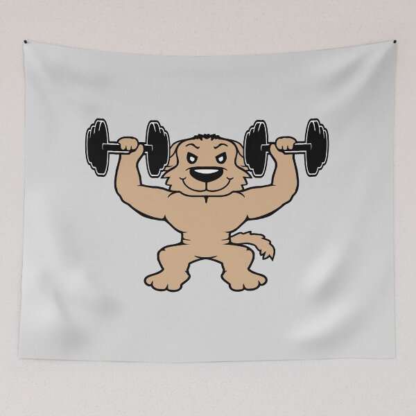 Item preview, Dog Bodybuilder Strong Muscles Gym Weightlifting Dumbbells Strong designed and sold by shirt-o-mat.