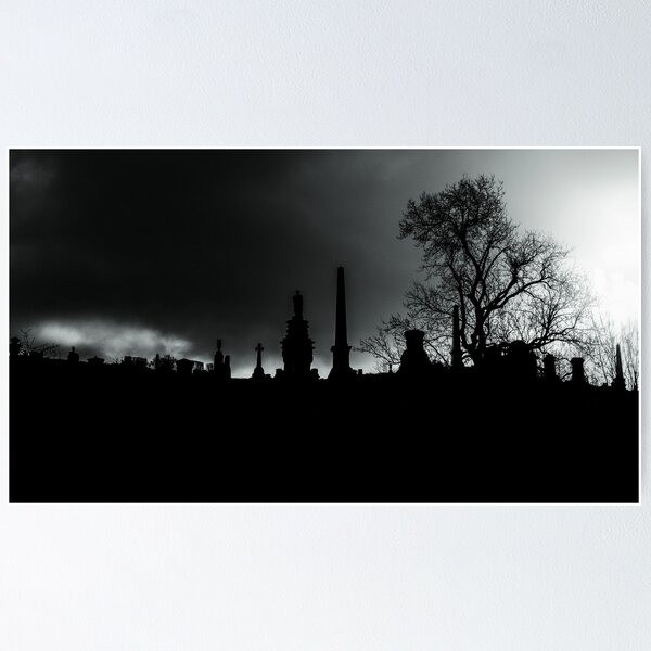 Item preview, "Shadows of Time - Cemetery Silhouette" designed and sold by alternativeexpo.
