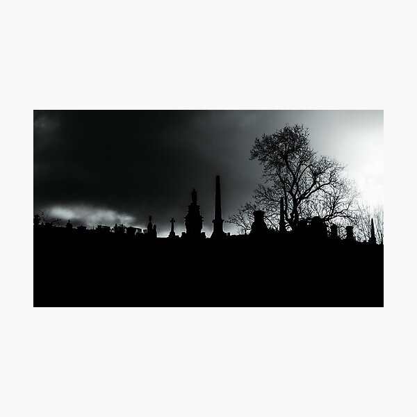 Item preview, "Shadows of Time - Cemetery Silhouette" designed and sold by alternativeexpo.