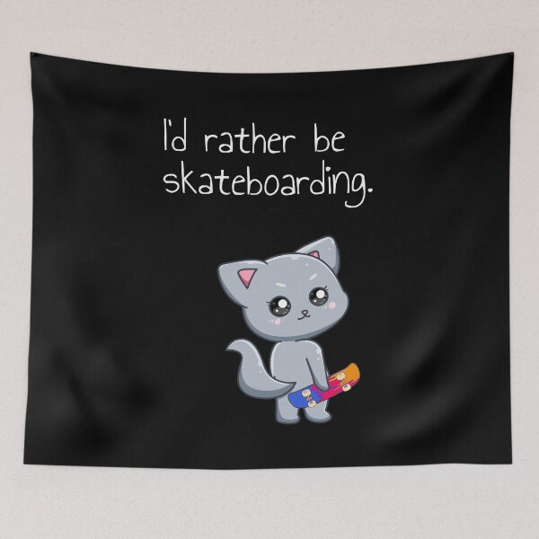 Item preview, Skater Cat Skateboarding Skateboard designed and sold by Skateboarding Fingerboarding BMX.