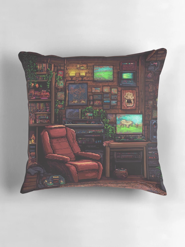 Thumbnail 3 of 4, Pillow, Gameroom In 8bit designed and sold by Rtymer.