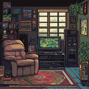 Artwork thumbnail, Gameroom In 8bit by Rtymer