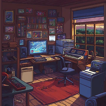 Artwork thumbnail, Gameroom In 8bit by Rtymer