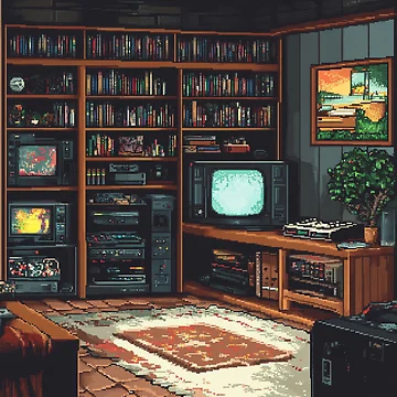 Artwork thumbnail, Gameroom In 8bit by Rtymer