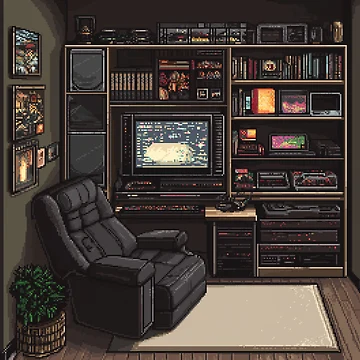Artwork thumbnail, Gameroom In 8bit by Rtymer