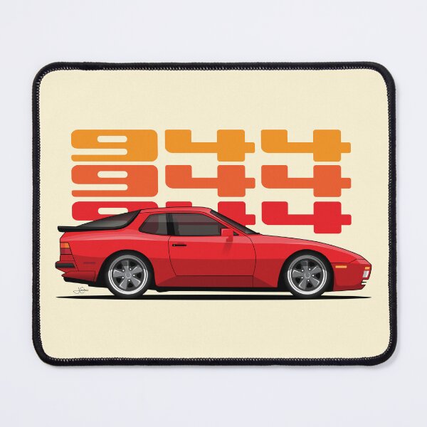 Item preview, Porsche 944 Turbo Side retro illustration designed and sold by blackdogshop.