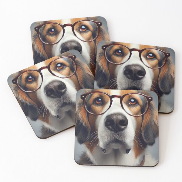 Item preview, Dapper Dog with Sophisticated Glasses 3 designed and sold by FusionGaze.