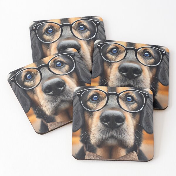 Item preview, Dapper Dog with Sophisticated Glasses 2 designed and sold by FusionGaze.