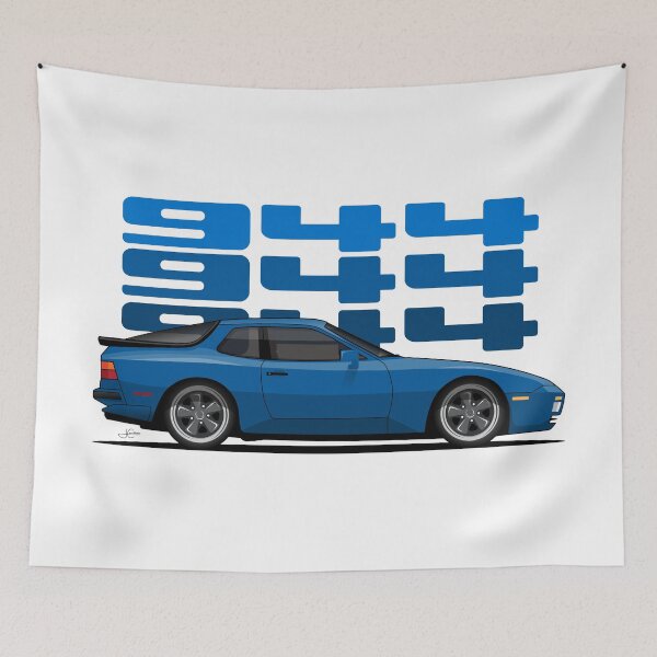 Item preview, Porsche 944 Turbo Side retro illustration designed and sold by blackdogshop.