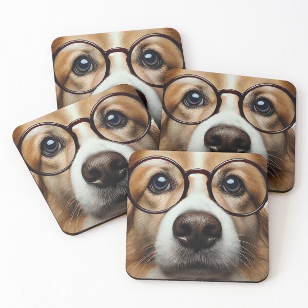 Item preview, Dapper Dog with Sophisticated Glasses designed and sold by FusionGaze.