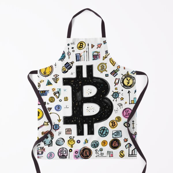 Item preview, Bitcoin with Finance and Crypto Symbols designed and sold by RebelPaintBrush.