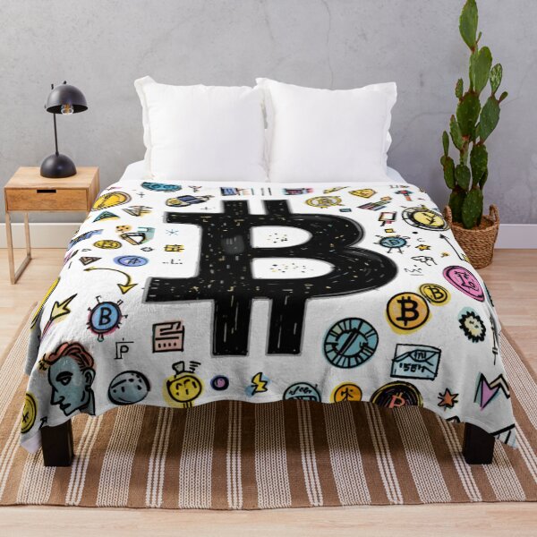 Item preview, Bitcoin with Finance and Crypto Symbols designed and sold by RebelPaintBrush.