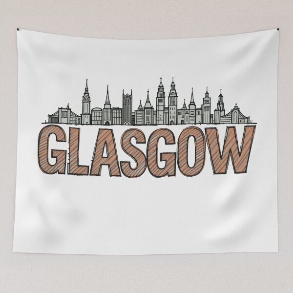 Item preview, Glasgow Skyline Art designed and sold by RebelPaintBrush.