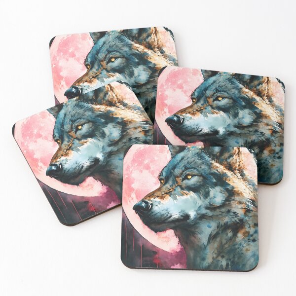 Item preview, Majestic Wolf Against a Full Moon designed and sold by soulfulpalette.