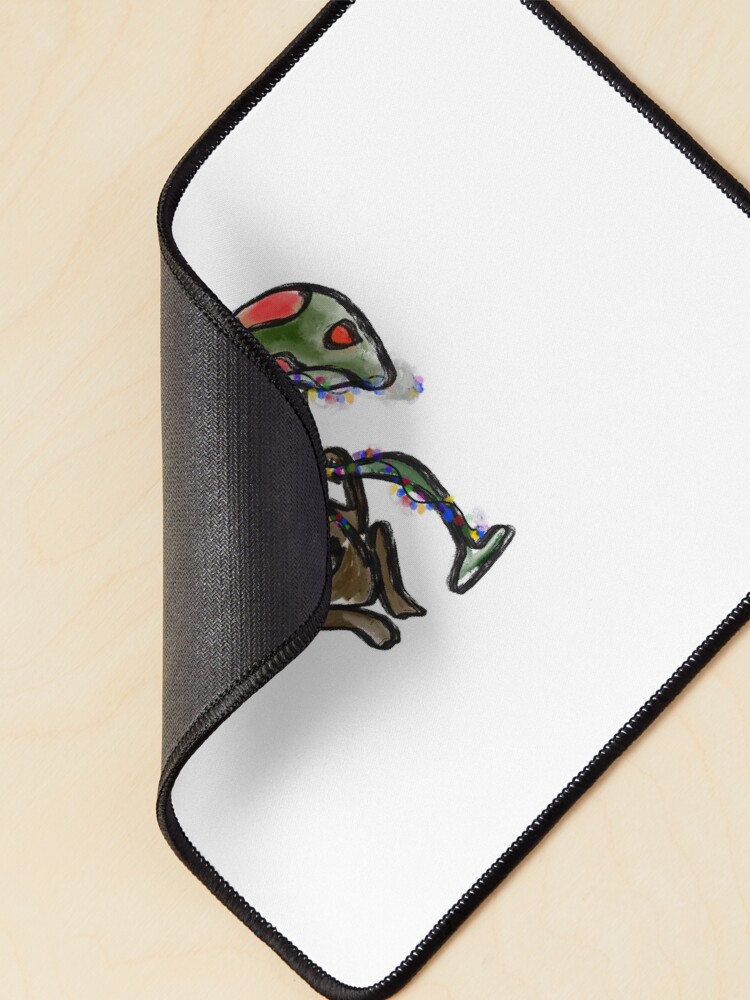 Thumbnail 2 of 5, Mouse Pad, Festive monkey with a mushroom designed and sold by HausofDolls.