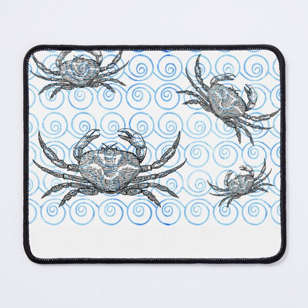 Item preview, Vintage Crabs and Blue Waves Fisherman Aesthetic  designed and sold by darkskydelights.