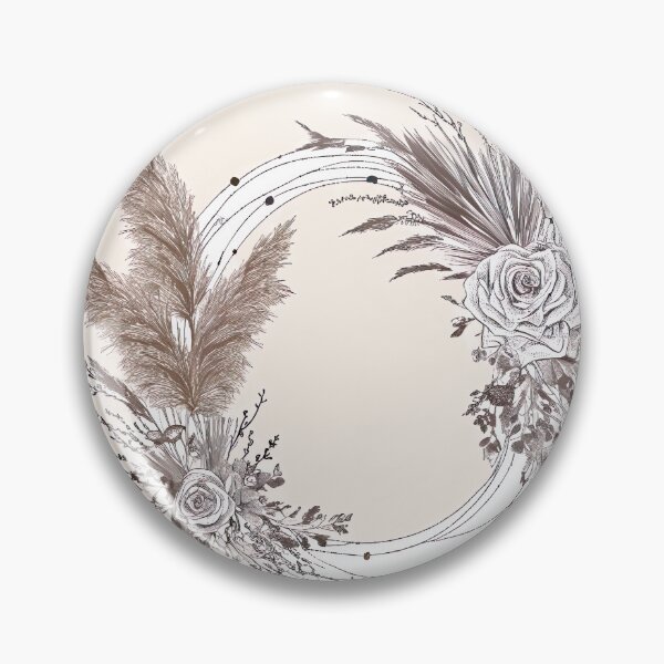 Item preview, Elegant Floral Boho Wreath Design with Pampas Grass and Roses designed and sold by ashrafzain.