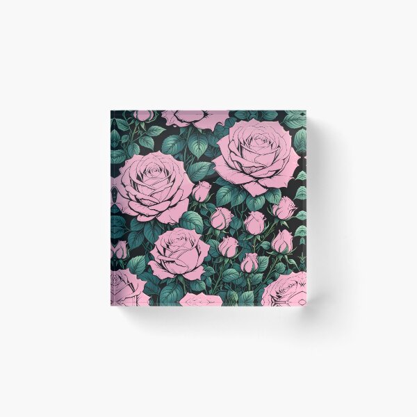 Item preview, Gothic Pink Roses Seamless Pattern - Dark Easthetic Lovers designed and sold by Wiss2Arts.