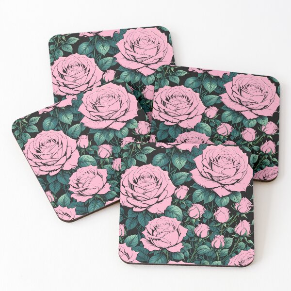 Item preview, Gothic Pink Roses Seamless Pattern - Dark Easthetic Lovers designed and sold by Wiss2Arts.