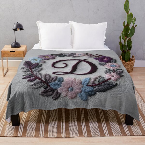 Item preview, Monogrammed D with Flowers designed and sold by Lisamariesumner.