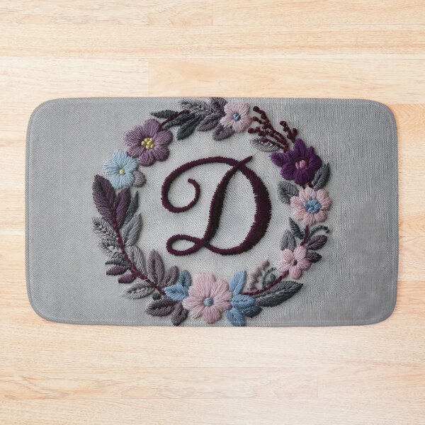 Item preview, Monogrammed D with Flowers designed and sold by Lisamariesumner.