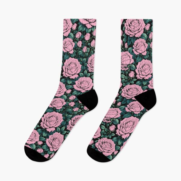 Item preview, Gothic Pink Roses Seamless Pattern - Dark Easthetic Lovers designed and sold by Wiss2Arts.