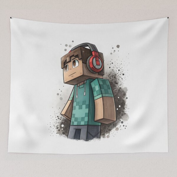 Item preview, Cool Minecraft Steve wearing headphones designed and sold by glenwith1na.