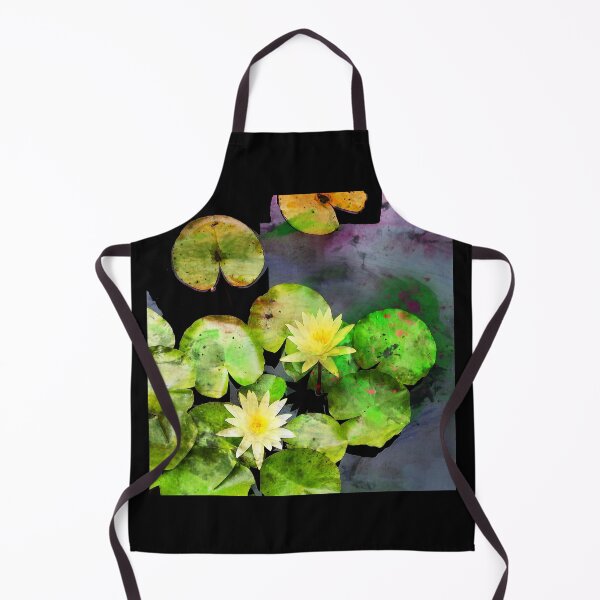 Item preview, Paint splatter yellow water lilies designed and sold by Fokarma.