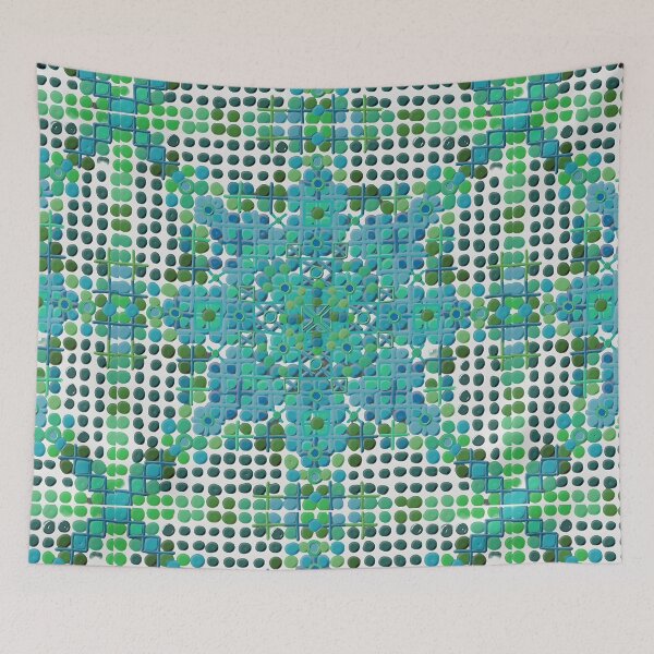 Item preview, Dotty teal grass square designed and sold by bekki smith.