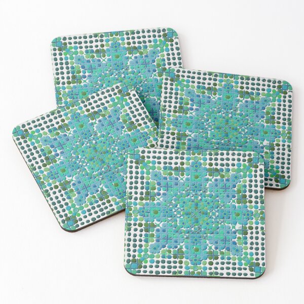 Item preview, Dotty teal grass square designed and sold by bekki smith.