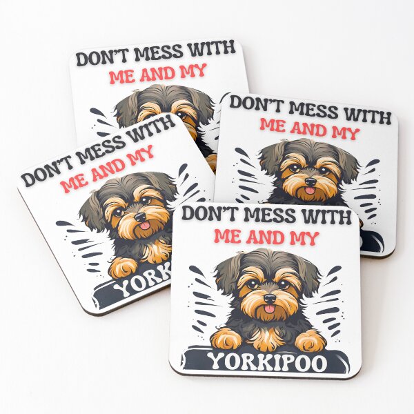 Item preview, Don't Mess with Me and My Yorkipoo - Cute Cartoon Design designed and sold by Fredster1966.