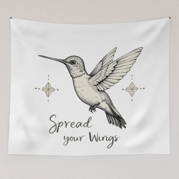 Item preview, Spread Your Wings Hummingbird designed and sold by RebelPaintBrush.