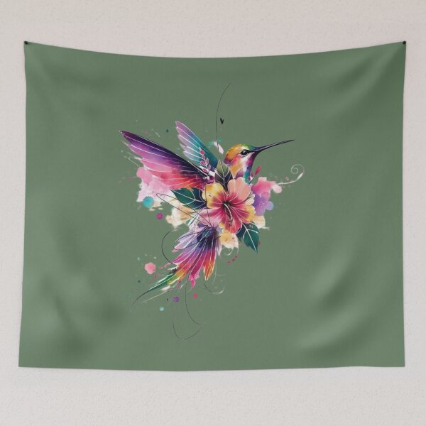 Item preview, Hummingbird and magical colors designed and sold by mourad-GSTL.