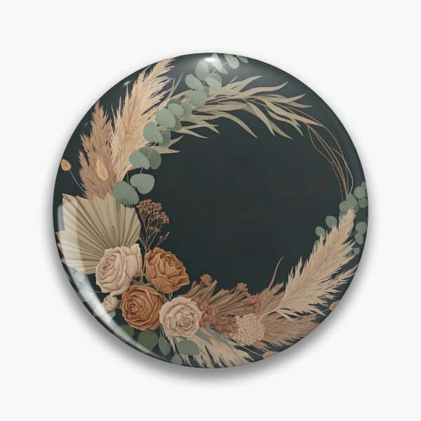 Item preview, Boho Floral Wreath Design – Elegant Dried Flowers & Pampas Grass Artwork designed and sold by ashrafzain.