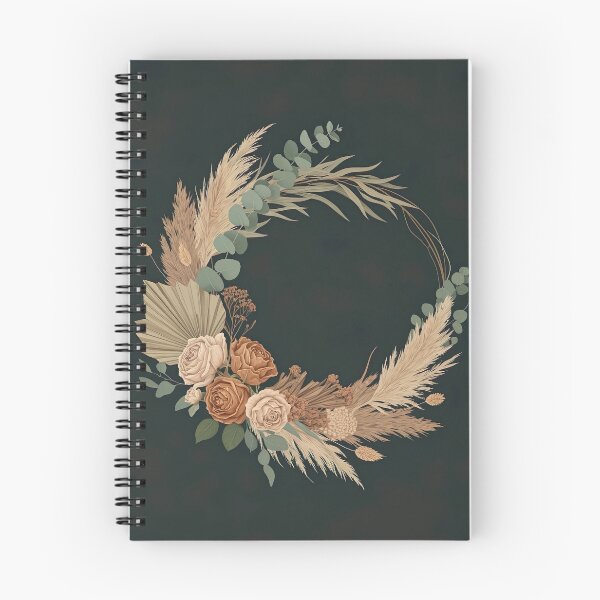 Item preview, Boho Floral Wreath Design – Elegant Dried Flowers & Pampas Grass Artwork designed and sold by ashrafzain.