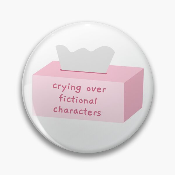 Item preview, Crying Over Fictional Characters - Pink Tissue Box designed and sold by SunlitWhimsy.
