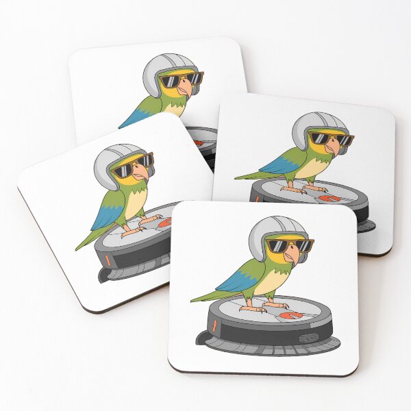 Item preview, Parrot on Patrol: Robovac Rider designed and sold by Orca Chuckle Studios.