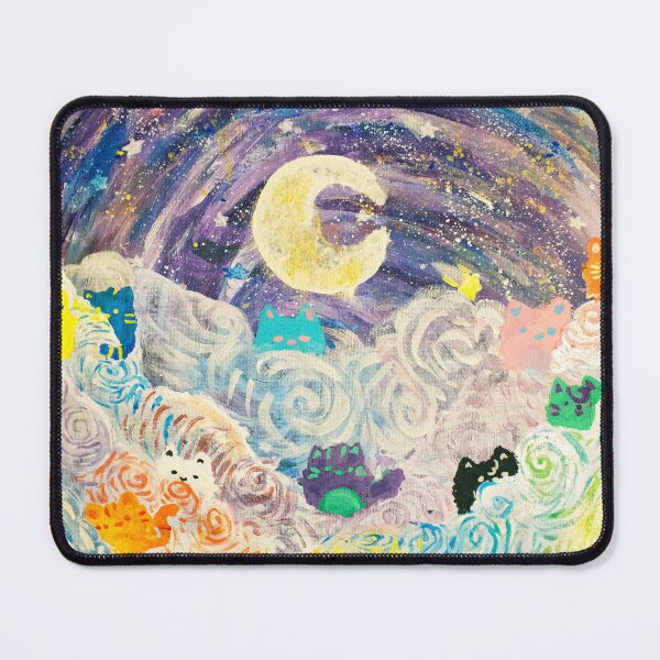 Item preview, Cloud of Colorful Cats designed and sold by MorganRoseArt.