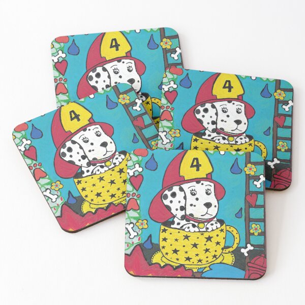 Item preview, Cafe Pups in Cups - Fire Chief designed and sold by MorganRoseArt.