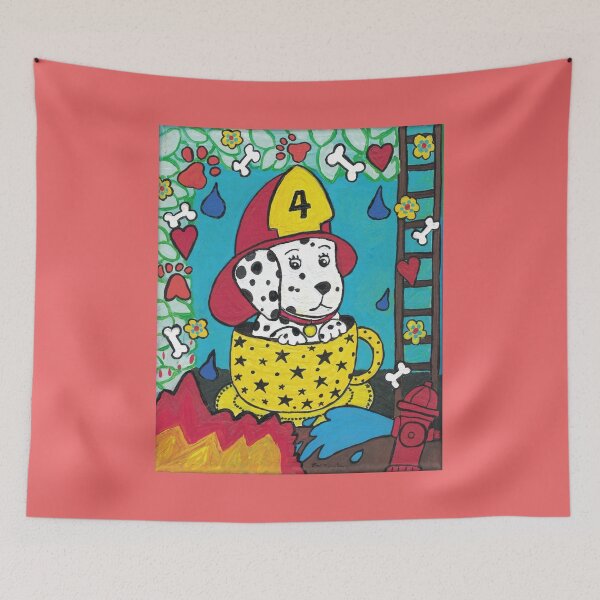Item preview, Cafe Pups in Cups - Fire Chief designed and sold by MorganRoseArt.