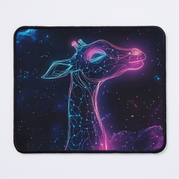 Artikelvorschau, Neon kosmische Giraffe in der Galaxie entworfen und verkauft von PixelReverb.