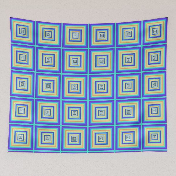 Item preview, Repeating Yellow and Blue Square Pattern designed and sold by Deborah Camp.