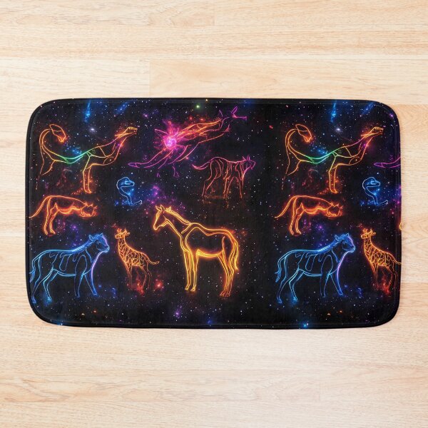Item preview, Neon Cosmic Animal Silhouettes in Galaxy designed and sold by PixelReverb.