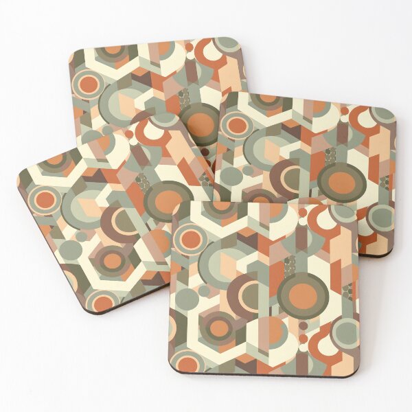 Item preview, Abstract Geometric Patterns with Earthy Tones designed and sold by palaco210.