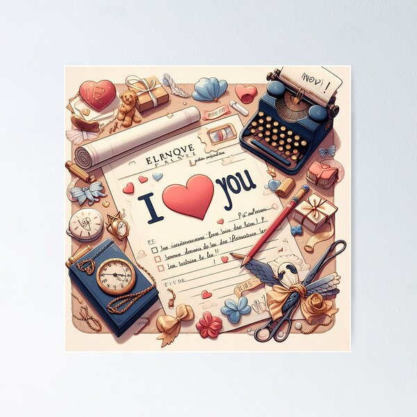 Item preview, Love Letter designed and sold by AwesomeDigiShop.