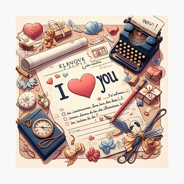 Item preview, Love Letter designed and sold by AwesomeDigiShop.