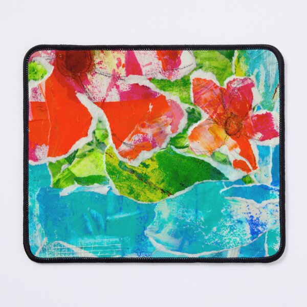 Item preview, Flowers At The Lake 2 Mixed Media Floral Collage designed and sold by KATHLEEN TENNANT ART.